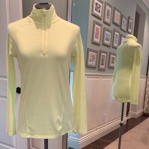 Champion Women's Light Yellow Quarter-Zip Running Top
